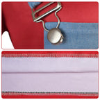 Little Girl Pelekai Costume Red T-shirt and Blue Overalls Hawaiian Weired Girl Casual Set