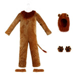 Wizard Lion Costume Kids Adults Cute Furry Outfit with Helmet Gloves and Shoe Covers