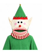Funny Santa Claus Hooded Fleece Onesie Novelty Christmas Loungewear Jumpsuit for Adults Holiday Parties