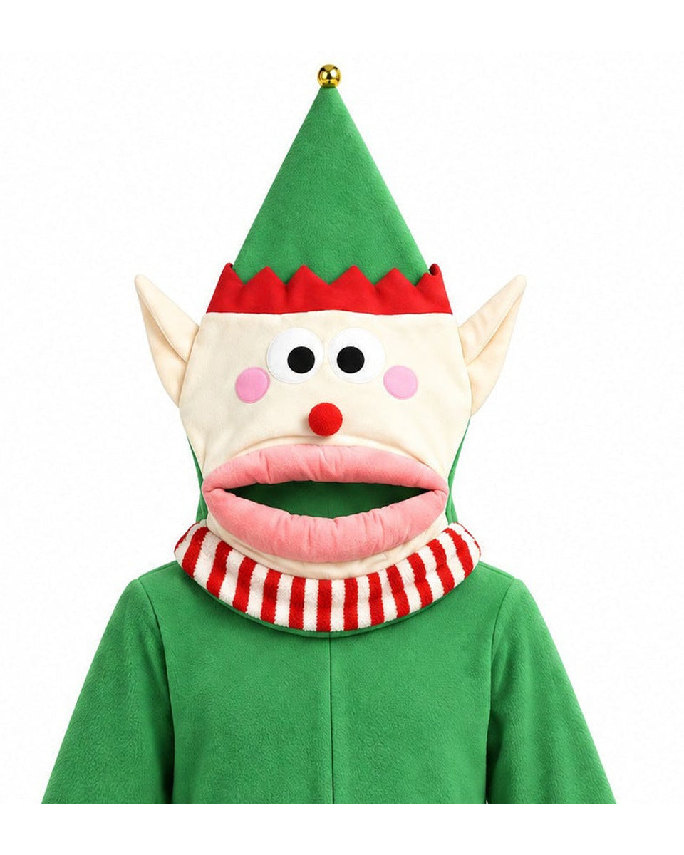 Funny Santa Claus Hooded Fleece Onesie Novelty Christmas Loungewear Jumpsuit for Adults Holiday Parties