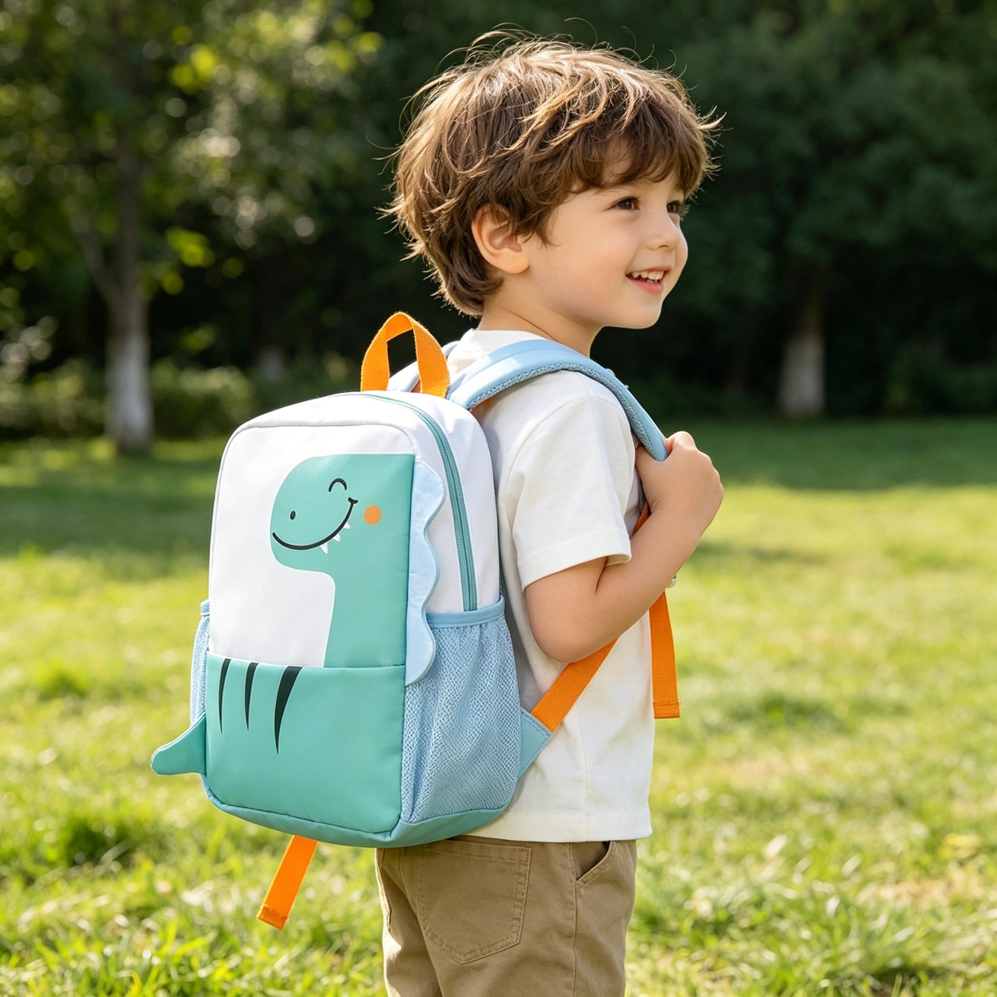 Cartoon Dino Backpack Lightweight Durable Backpack for Preschoolers Aged 3-5