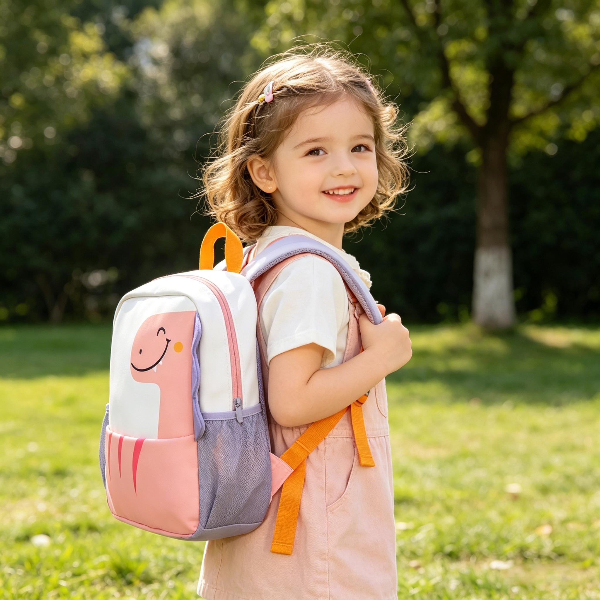 Cartoon Dino Backpack Lightweight Durable Backpack for Preschoolers Aged 3-5