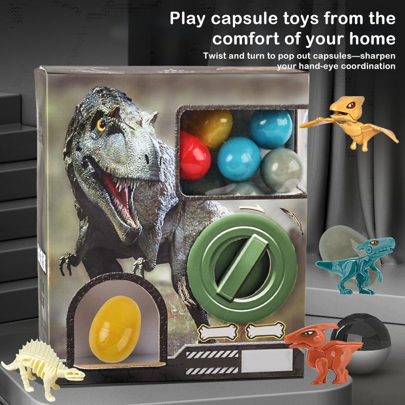 Cartoon Dinosaur Gashapon Machine with 12 Dinosaur Mini Vending Machine Dino Blind Box