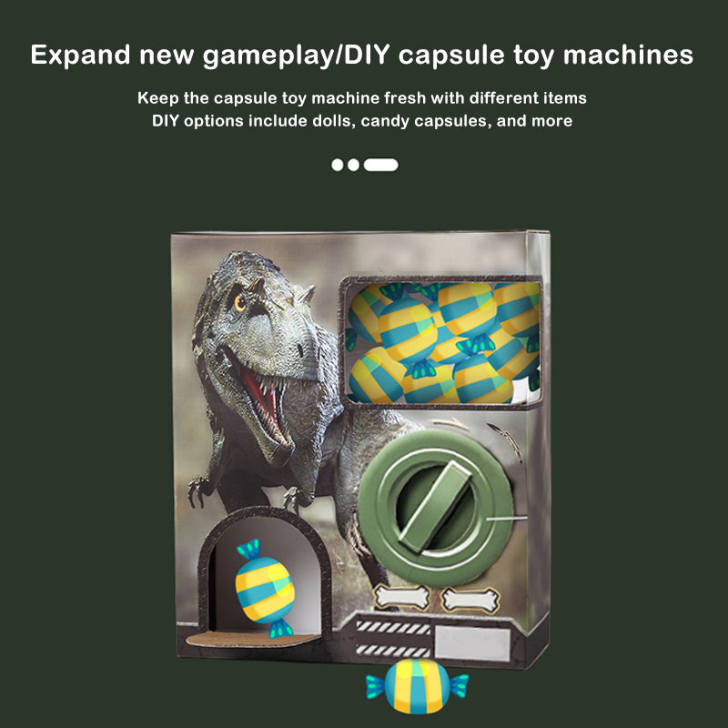 Cartoon Dinosaur Gashapon Machine with 12 Dinosaur Mini Vending Machine Dino Blind Box