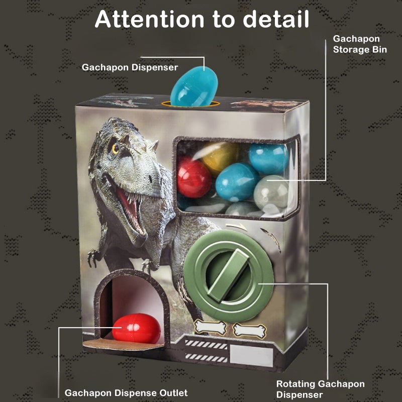 Cartoon Dinosaur Gashapon Machine with 12 Dinosaur Mini Vending Machine Dino Blind Box