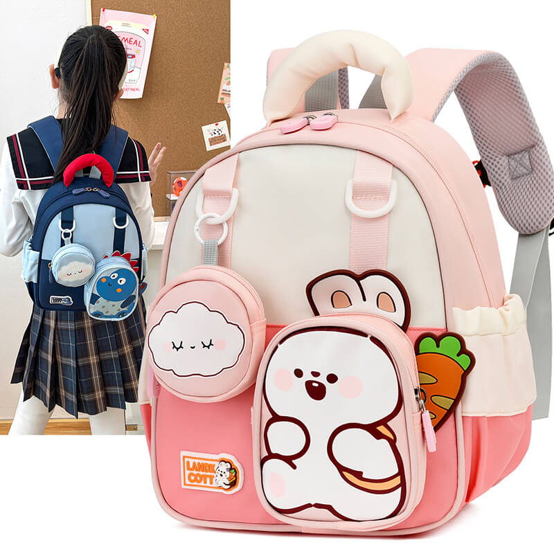 Cartoon Preschool Backpack Lightweight and Breathable Dino Schoolbag For Kids