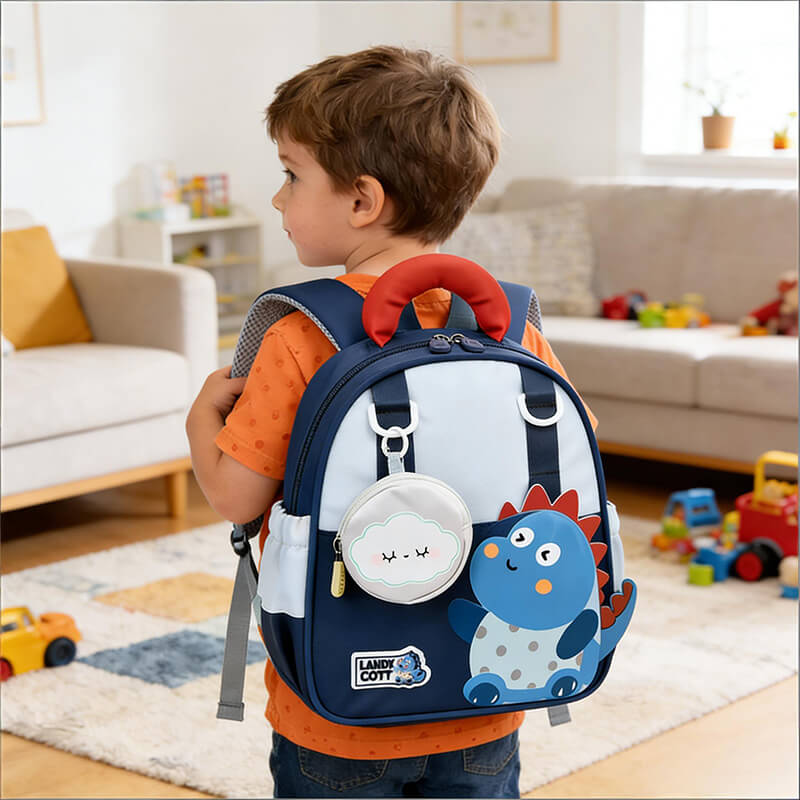 Cartoon Preschool Backpack Lightweight and Breathable Dino Schoolbag For Kids