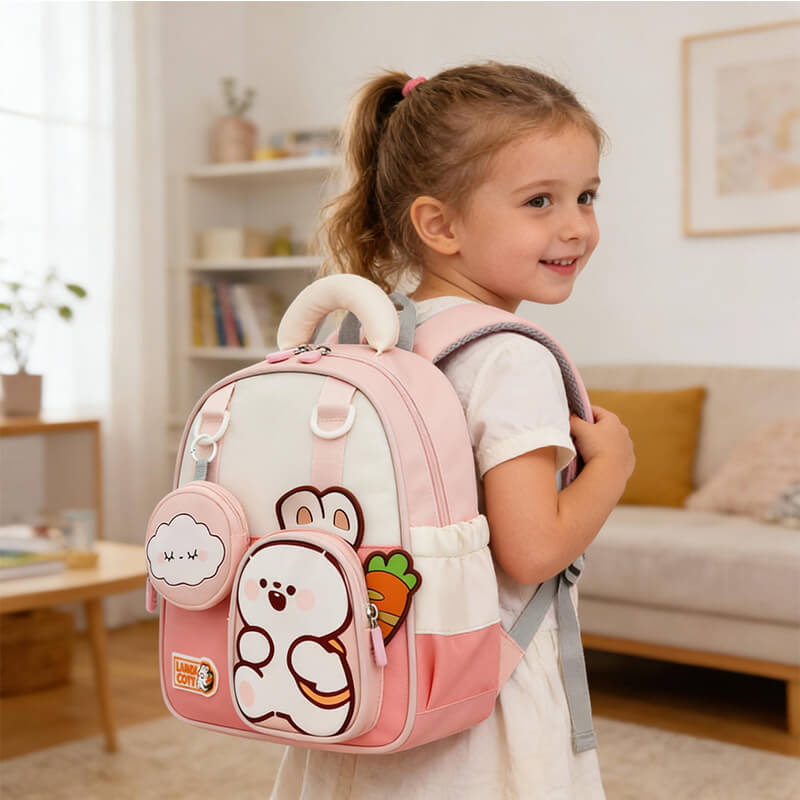Cartoon Preschool Backpack Lightweight and Breathable Dino Schoolbag For Kids