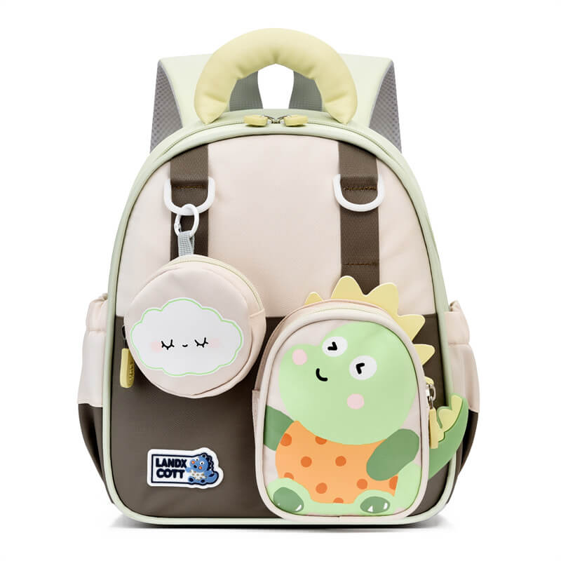 Cartoon Preschool Backpack Lightweight and Breathable Dino Schoolbag For Kids