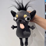 9.8inch Chihuahua Plush Toy Funny Big Eyed Chihuahua Keychain Charm Stuffed Animals Doll Holiday Gift