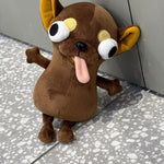 9.8inch Chihuahua Plush Toy Funny Big Eyed Chihuahua Keychain Charm Stuffed Animals Doll Holiday Gift