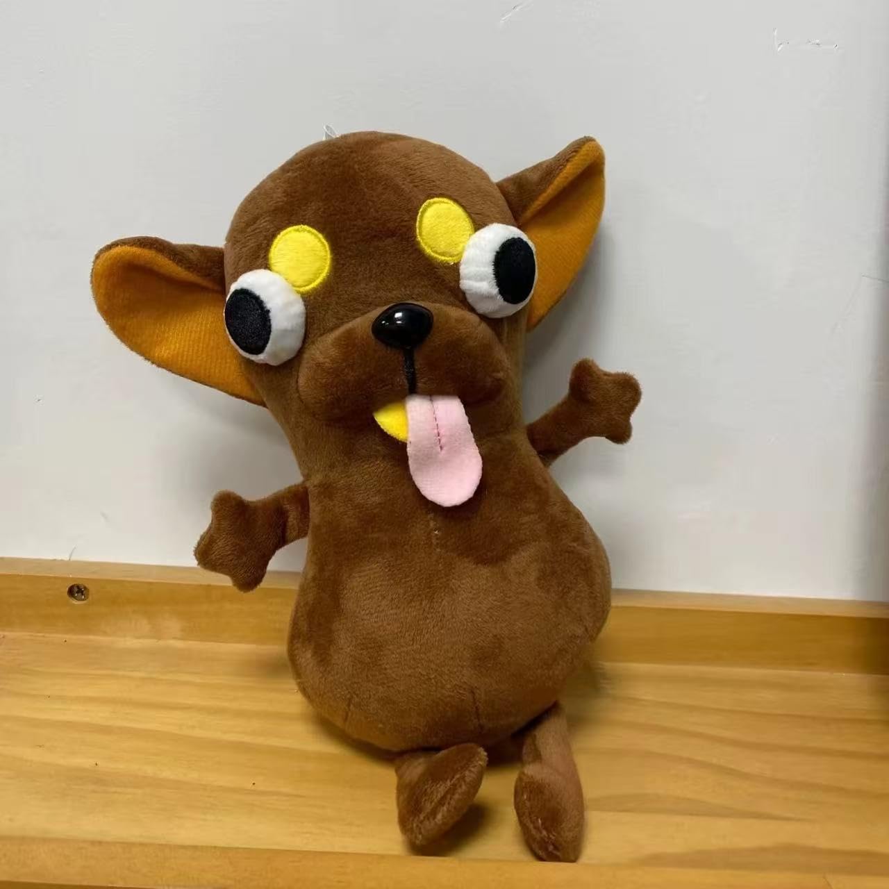 9.8inch Chihuahua Plush Toy Funny Big Eyed Chihuahua Keychain Charm Stuffed Animals Doll Holiday Gift