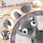 9.8inch Chihuahua Plush Toy Funny Big Eyed Chihuahua Keychain Charm Stuffed Animals Doll Holiday Gift