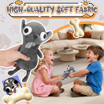 9.8inch Chihuahua Plush Toy Funny Big Eyed Chihuahua Keychain Charm Stuffed Animals Doll Holiday Gift