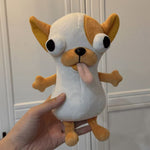 9.8inch Chihuahua Plush Toy Funny Big Eyed Chihuahua Keychain Charm Stuffed Animals Doll Holiday Gift