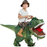 Children Inflatable Ride-on Dinosaur Costume Blow Up Dragon Riding Funny Costume for Boys Girls