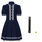 Eden Edwards Dress with Belt Ring Children of The Corn Cosplay Costume Eden Outfit 3pcs Suit for Kids Adults