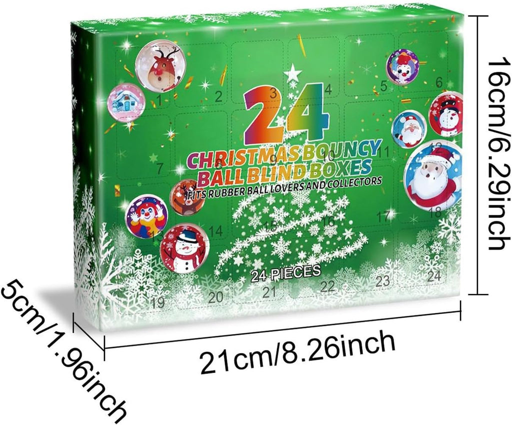 Christmas Advent Calendar 2025 Bouncy Ball Soft Calming Fidget Toys Blind Box for Kids Adults
