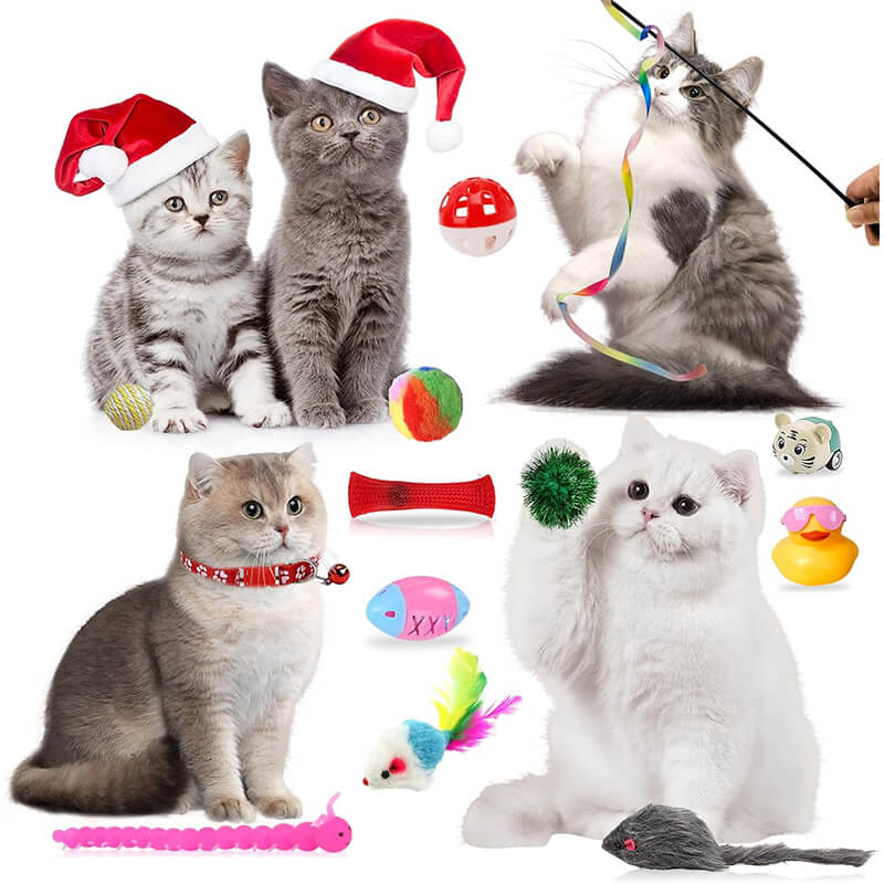 Christmas Advent Calendar 2025 Cat Toy Set Blind Box Cat Interactive Toy Holiday Pet Decoration