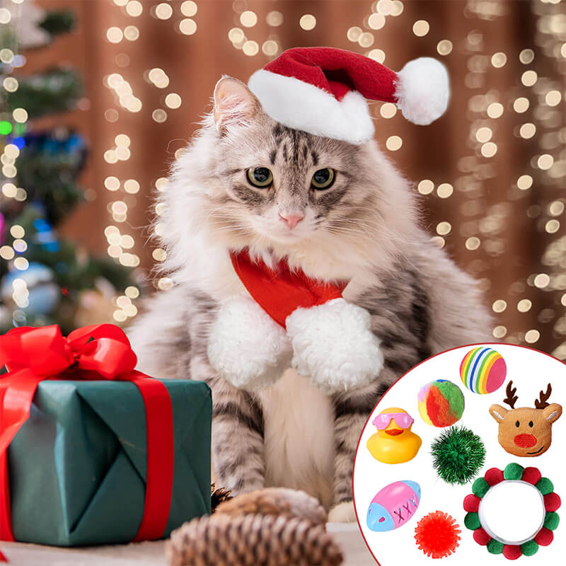 Christmas Advent Calendar 2025 Cat Toy Set Blind Box Cat Interactive Toy Holiday Pet Decoration