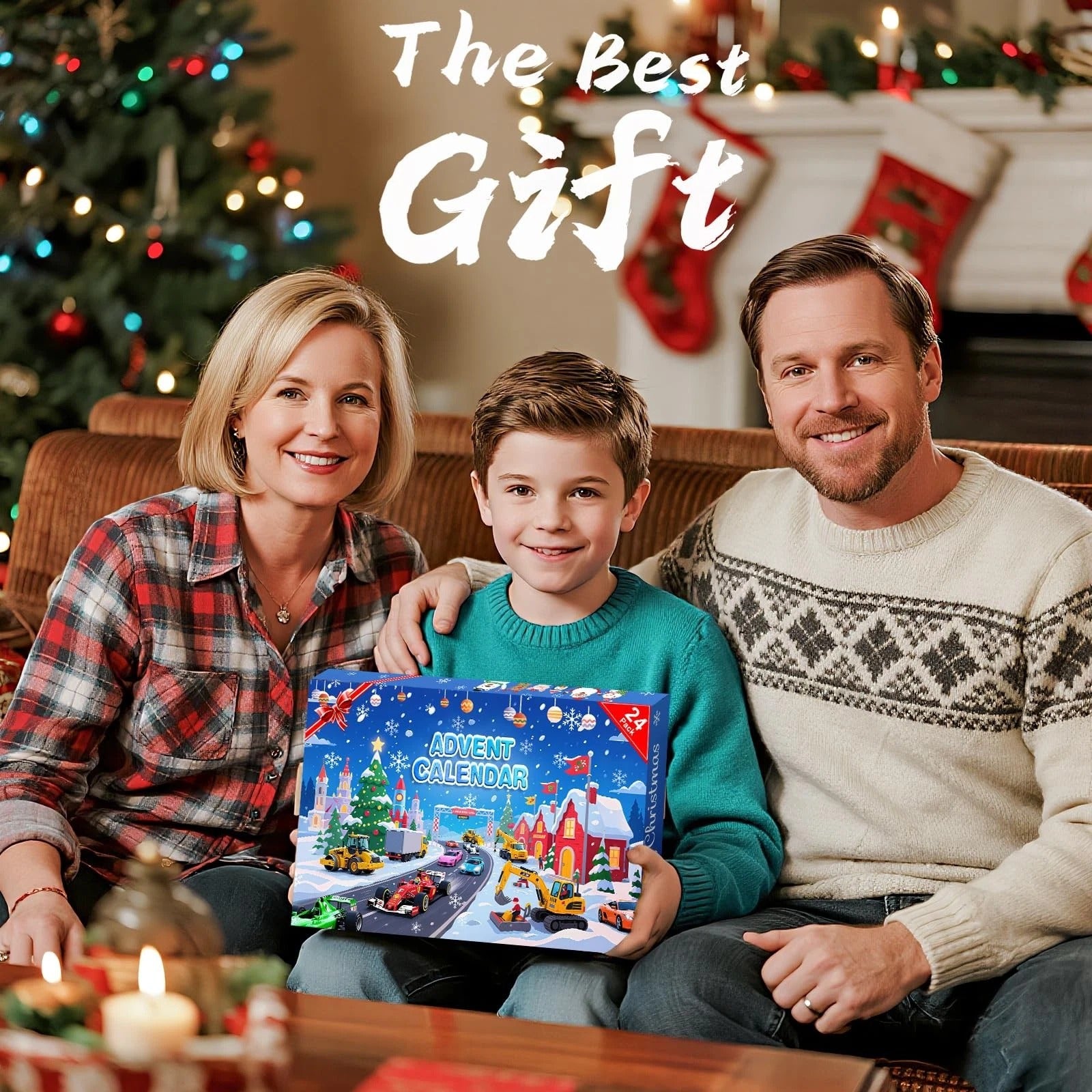 Christmas Advent Calendar 2025 Pullback Car Alloy Construction Vehicle Racing Set Holiday Gift