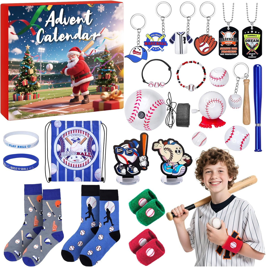 Christmas Advent Calendar 2025 Basketball Baseball Set Blind Box Sport Accessories For Teen Boys Girls