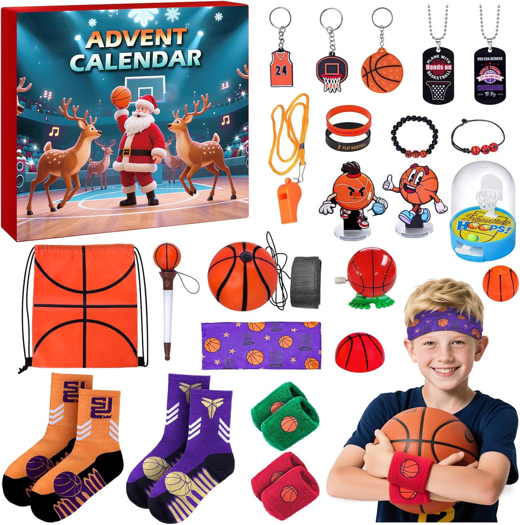Christmas Advent Calendar 2025 Basketball Baseball Set Blind Box Sport Accessories For Teen Boys Girls