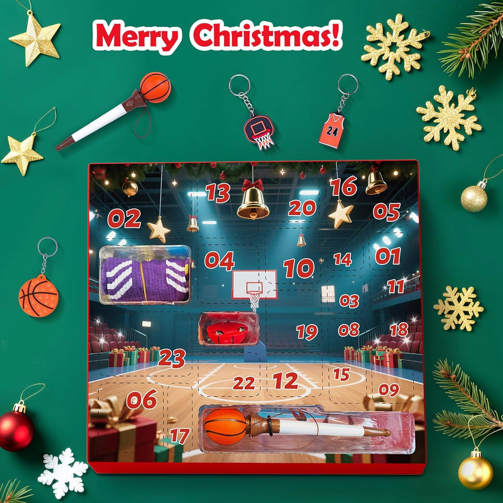 Christmas Advent Calendar 2025 Basketball Baseball Set Blind Box Sport Accessories For Teen Boys Girls