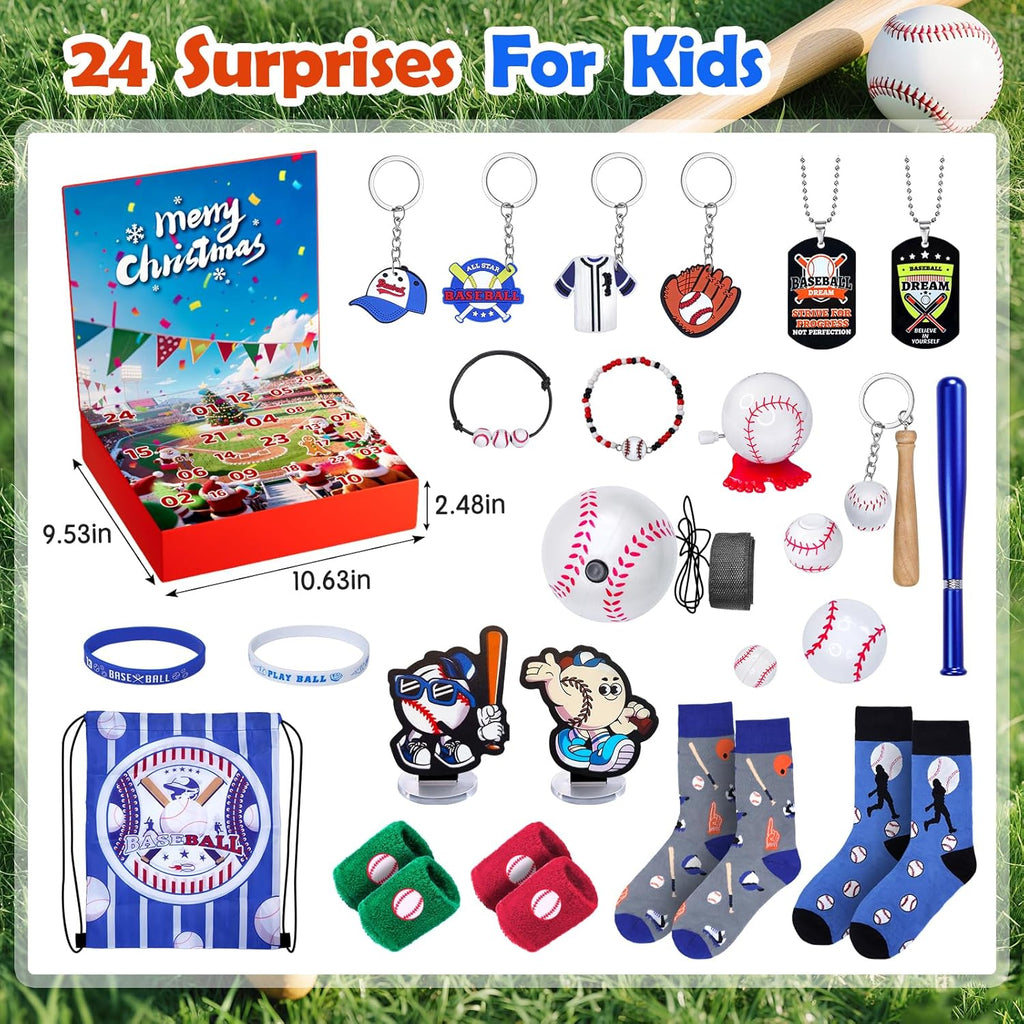 Christmas Advent Calendar 2025 Basketball Baseball Set Blind Box Sport Accessories For Teen Boys Girls