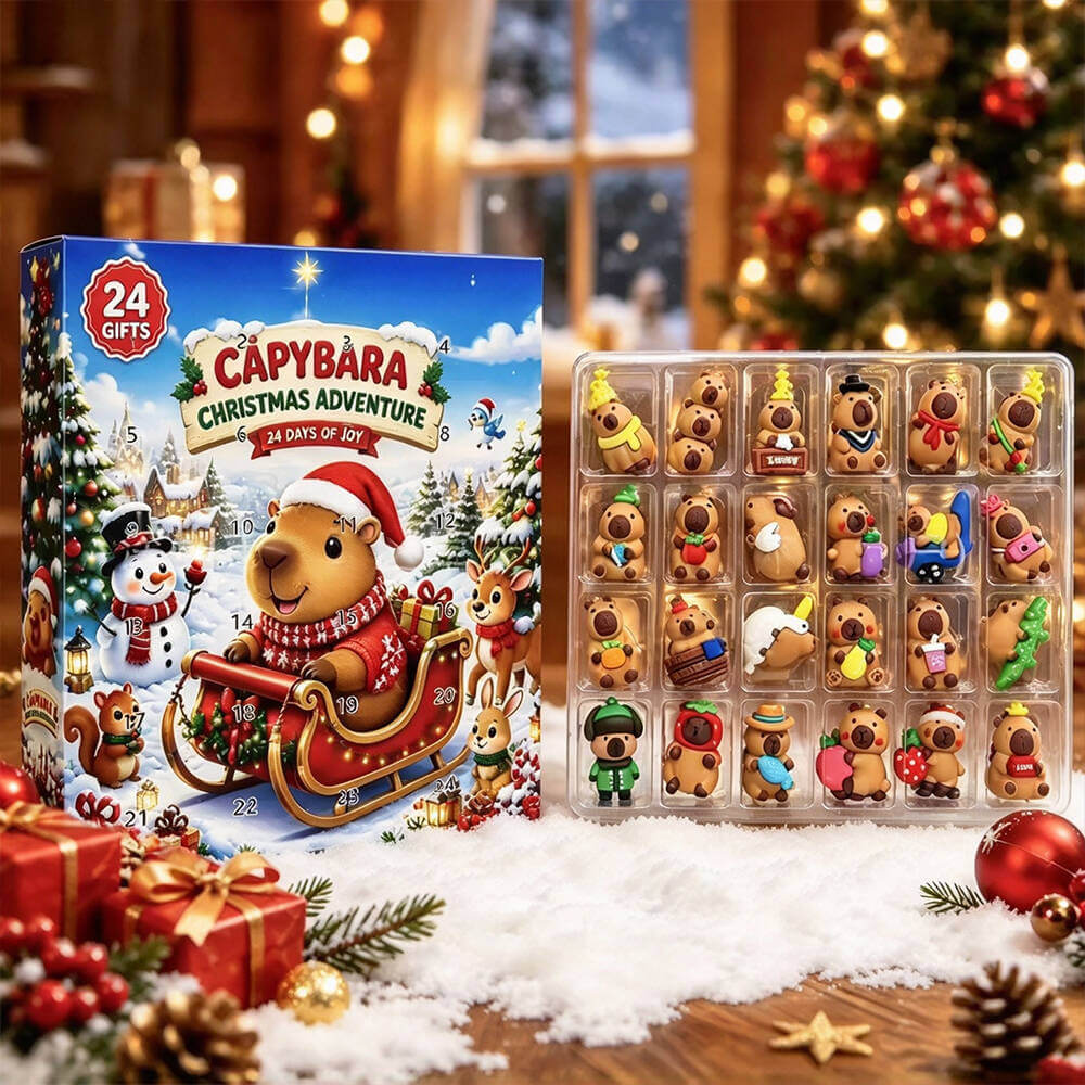 Christmas Advent Calendar 2026 Capybara Blind Box 24Pcs Cute Capybara Ornaments Advent Calendar Animal Christmas Toys