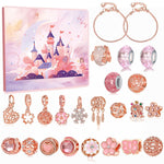 Christmas Advent Calendar 2025 DIY Bracelets with 22 Jewelry Accessories Bracelets Making Kit Holiday Gift