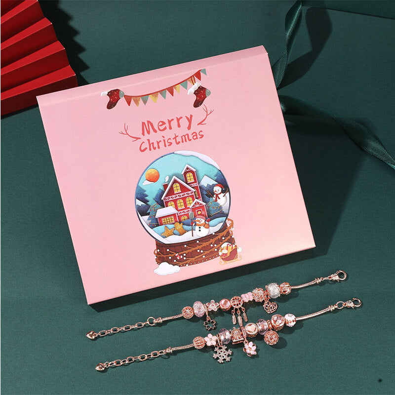 Christmas Advent Calendar 2025 DIY Bracelets with 22 Jewelry Accessories Bracelets Making Kit Holiday Gift
