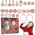 Christmas Advent Calendar 2025 DIY Bracelets with 22 Jewelry Accessories Bracelets Making Kit Holiday Gift