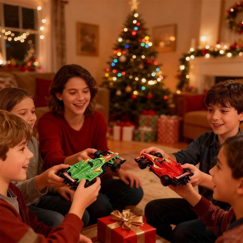 Christmas Advent Calendar 2025 F1 Racing Car and Helmets Blind Box Racing Car Collection Holiday Gift