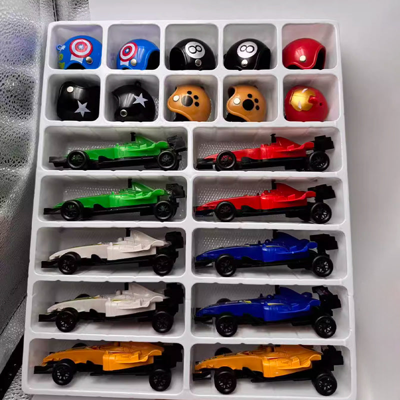 Christmas Advent Calendar 2025 F1 Racing Car and Helmets Blind Box Racing Car Collection Holiday Gift