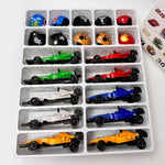 Christmas Advent Calendar 2025 F1 Racing Car and Helmets Blind Box Racing Car Collection Holiday Gift