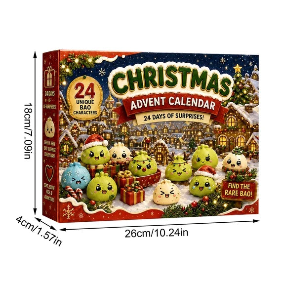 Christmas Advent Calendar 2026 Squishy Toys Countdown Blind Box with 24 Unique Sensory Fidget Squeeze Toys