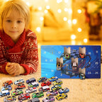 Christmas Advent Calendars 2025 Alloy Pullback Car Mini Racers Truck Set Holiday Gift