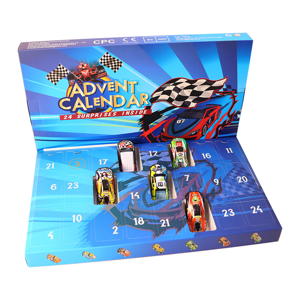 Christmas Advent Calendars 2025 Alloy Pullback Car Mini Racers Truck Set Holiday Gift
