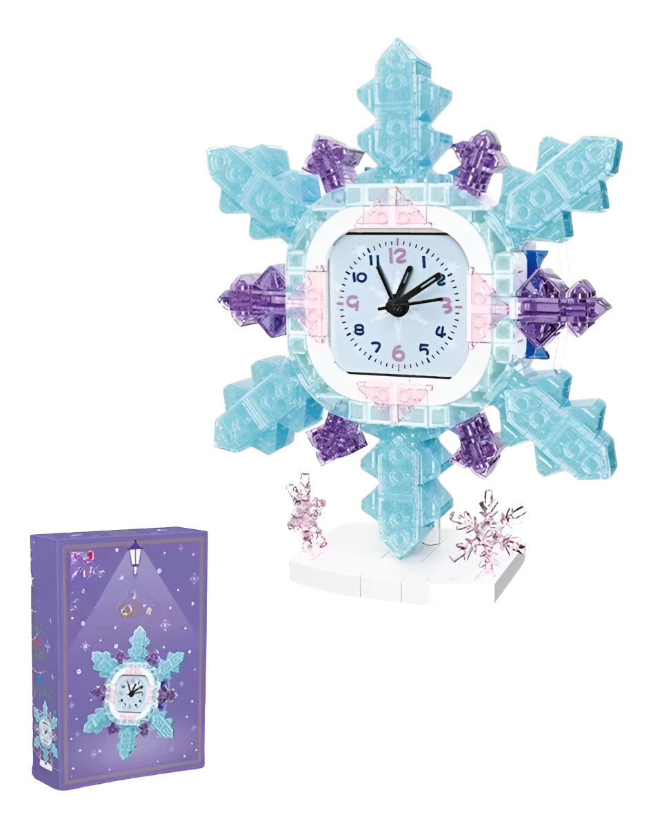 Christmas Building Blocks Creative Snowman Snowflake Gift Clock Ornament Christmas Assembly Toy