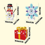Christmas Building Blocks Creative Snowman Snowflake Gift Clock Ornament Christmas Assembly Toy