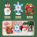 Christmas Building Blocks Creative Snowman Snowflake Gift Clock Ornament Christmas Assembly Toy