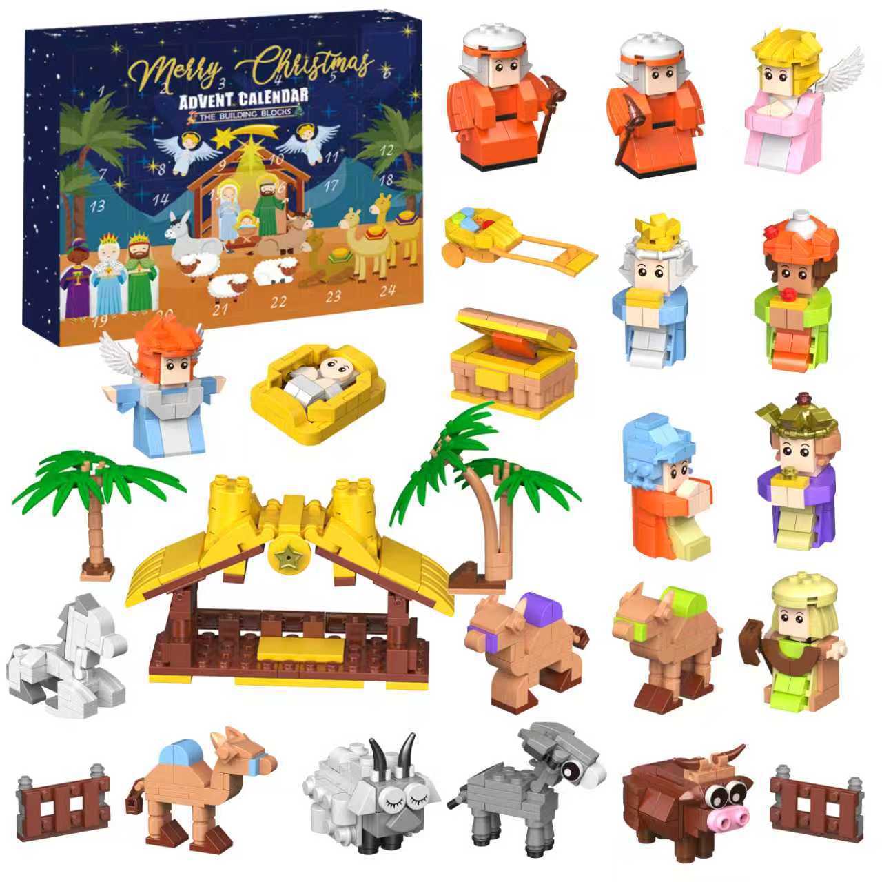 Christmas Advent Calendar 2025 Building Blocks Set Blind Box Surprise Xmas Gift