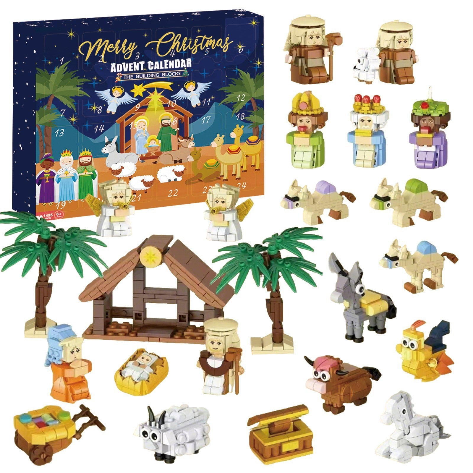 Christmas Advent Calendar 2025 Building Blocks Set Blind Box Surprise Xmas Gift