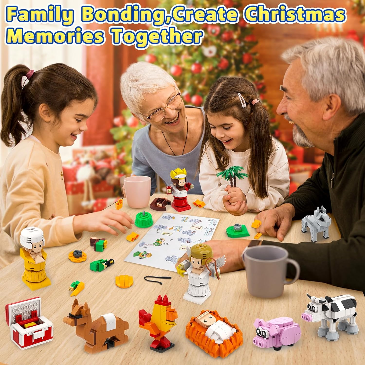 Christmas Advent Calendar 2025 Building Blocks Set Blind Box Surprise Xmas Gift