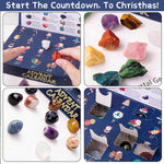 Christmas Advent Calendar 2025 Crystal Gemstone Blind Box with 24pcs Natural Crystal Holiday Gift