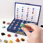 Christmas Advent Calendar 2025 Crystal Gemstone Blind Box with 24pcs Natural Crystal Holiday Gift