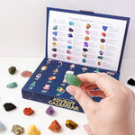 Christmas Advent Calendar 2025 Crystal Gemstone Blind Box with 24pcs Natural Crystal Holiday Gift
