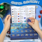 Christmas Advent Calendar 2025 Crystal Gemstone Blind Box with 24pcs Natural Crystal Holiday Gift
