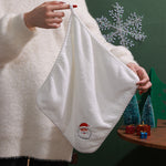 Christmas Hand Towels Gifts 2pcs Cotton Towel Embroidery Xmas Tree Snowman Holiday Gifts